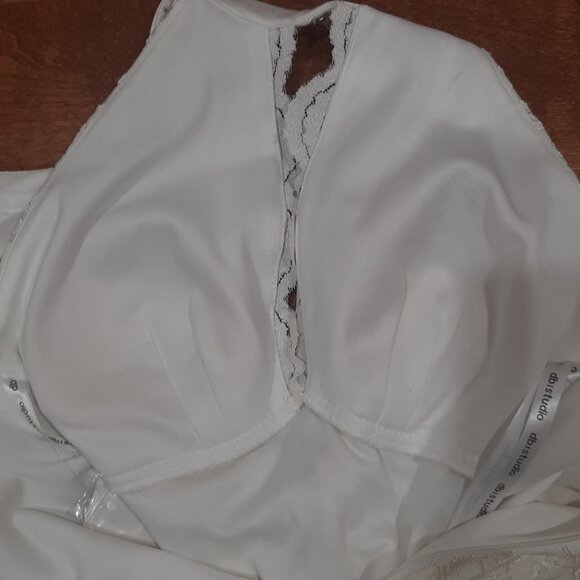 David's Bridal halter lace beaded wedding formal dress new with tags - Picture 8 of 16